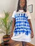 Robe T-Shirt tie dye bleu