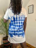 Robe T-Shirt tie dye bleu