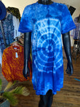 Robe T-Shirt  tie dye bleu